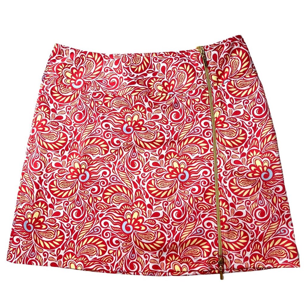 Sport Haley Golf Skort‎ Coral Print Exposed Zipper Women’s 10
